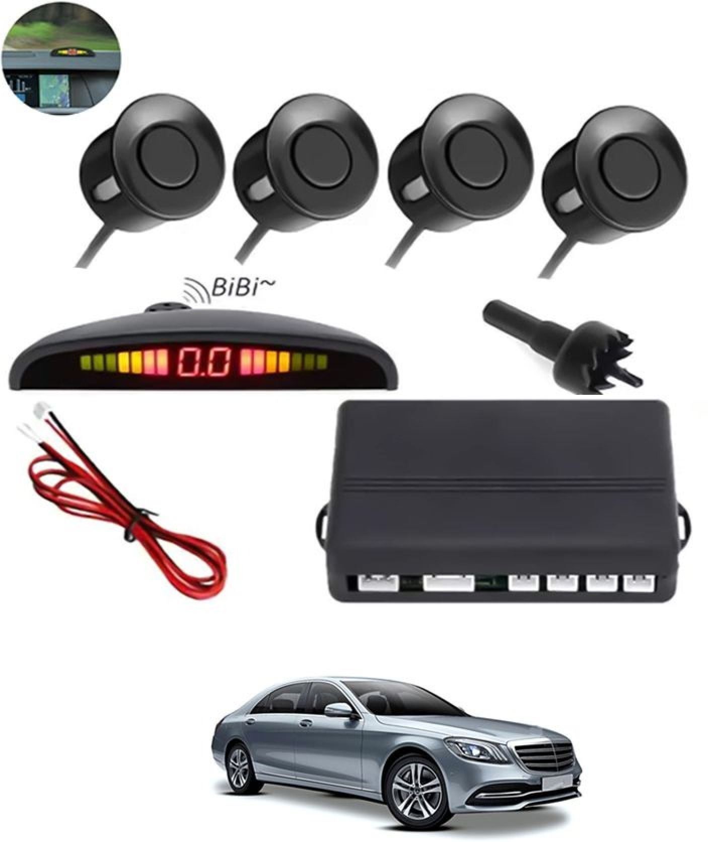 aarsh store Universal 4 Black Reverse Parking Sensor-AF25A592 Universal 4 Black Reverse Parking Sensor-AF25A592 Parking Sensor-picture-31