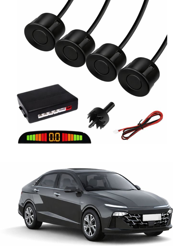 Black Car Parking Sensor D81 Car Black Parking Reverse Sensors For Hyundai Verna Set of 4 Pcs Parking Sensor-image-24