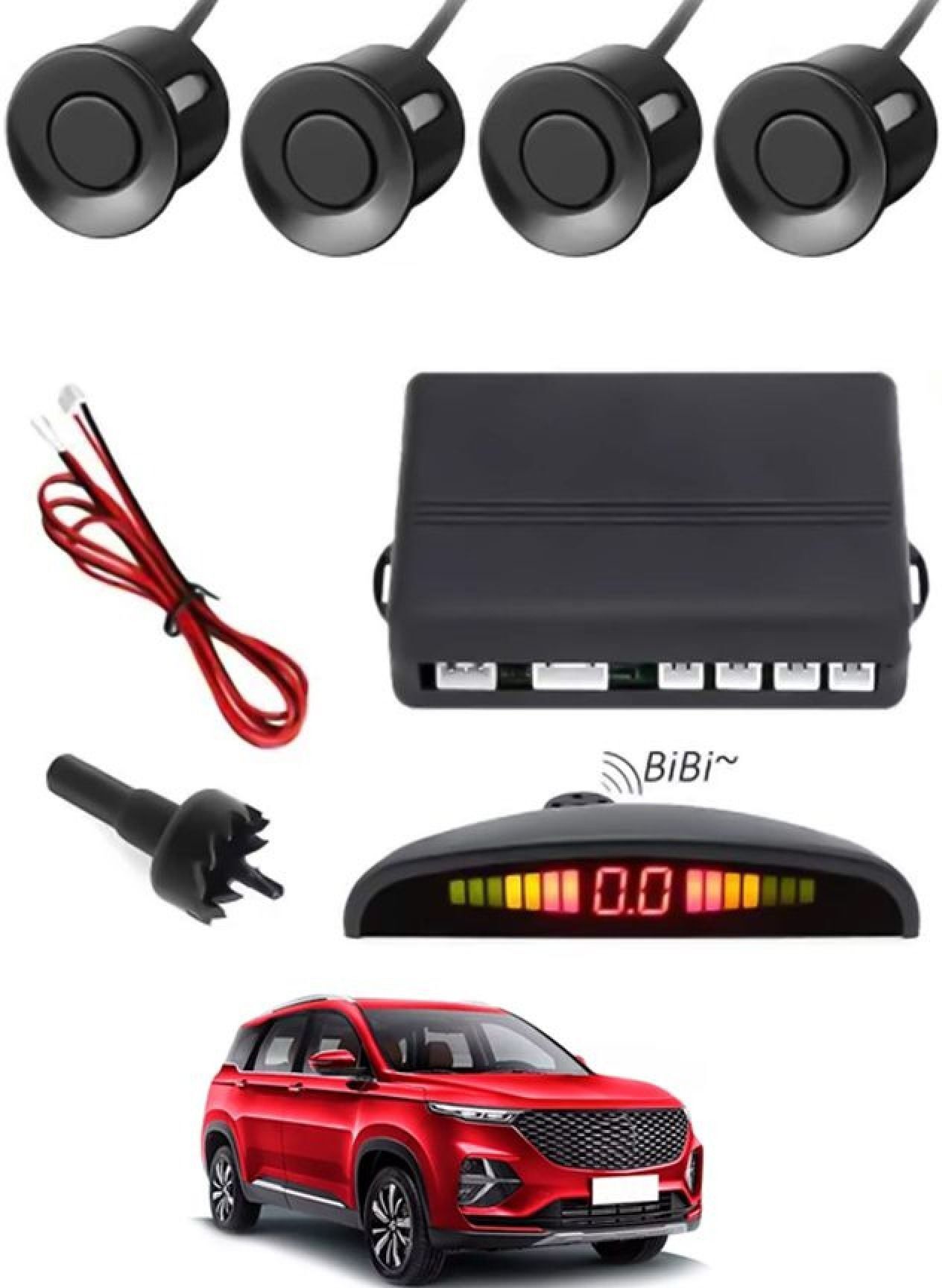 aarsh store Universal 4 Black Reverse Parking Sensor-AF25A690 Universal 4 Black Reverse Parking Sensor-AF25A690 Parking Sensor-picture-16