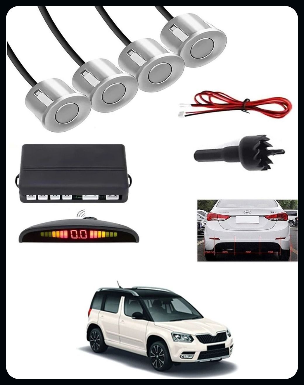 S- 4 Silver Reverse Parking Sensor-AP25N346 S- 4 Silver Reverse Parking Sensor-AP25N346 Parking Sensor-image-29