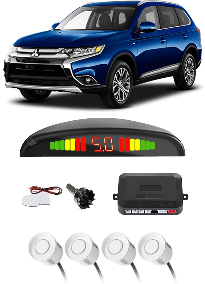 ascension PKNA1062 White Car Reverse Parking Sensor with LED Display 4 Sensor PKNA1062 Parking Sensor image 1