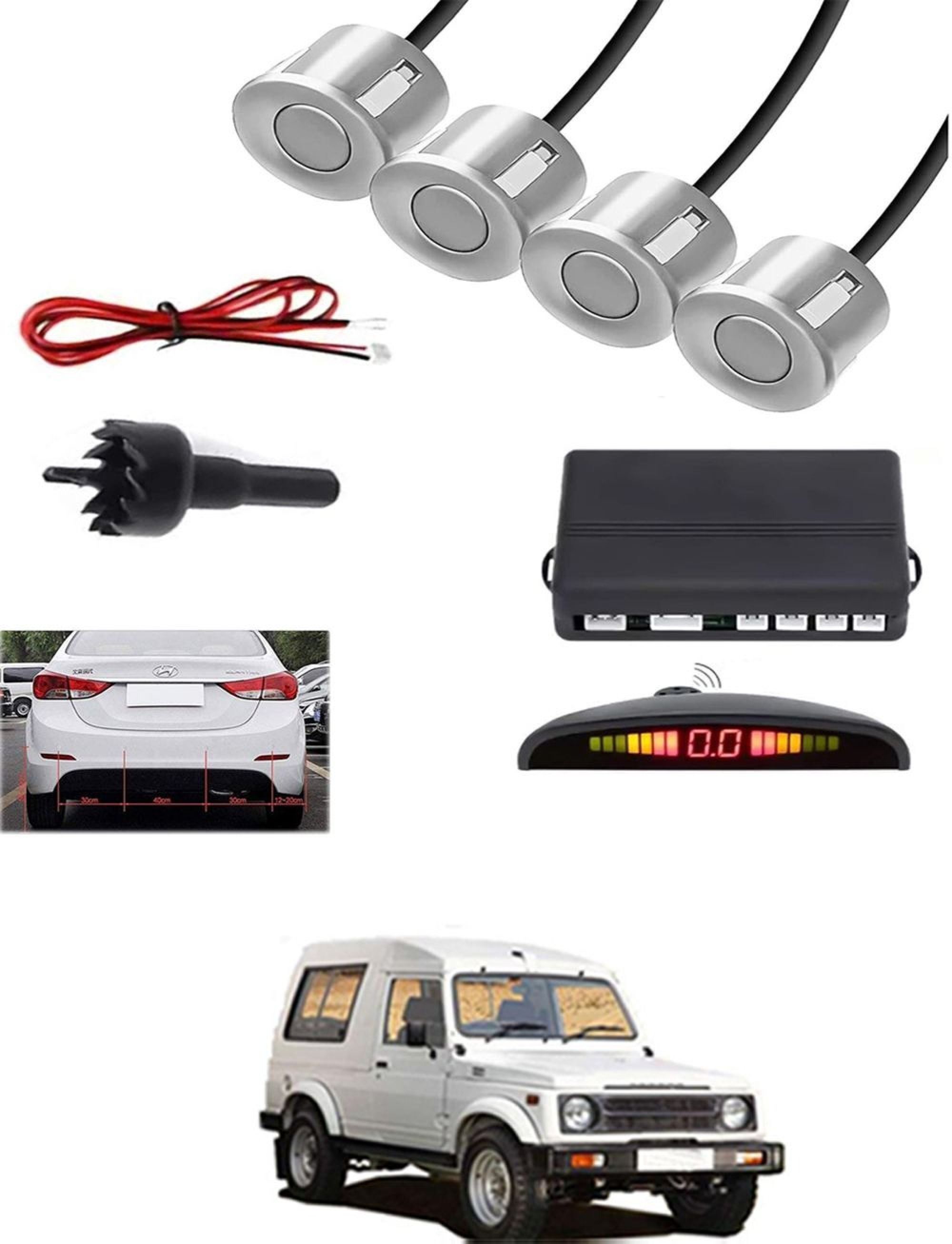 sb global NEW Universal 4 Silver Reverse Parking Sensor-AF25A365 NEW Universal 4 Silver Reverse Parking Sensor-AF25A365 Parking Sensor-picture-13