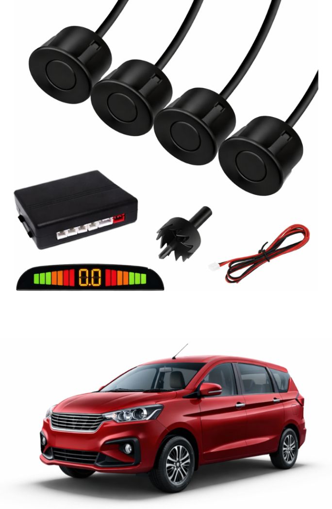 Black Car Parking Sensor D08 Car Black Parking Reverse Sensors For Maruti Suzuki Ertiga Red Set of 4 Pcs Parking Sensor-image-4