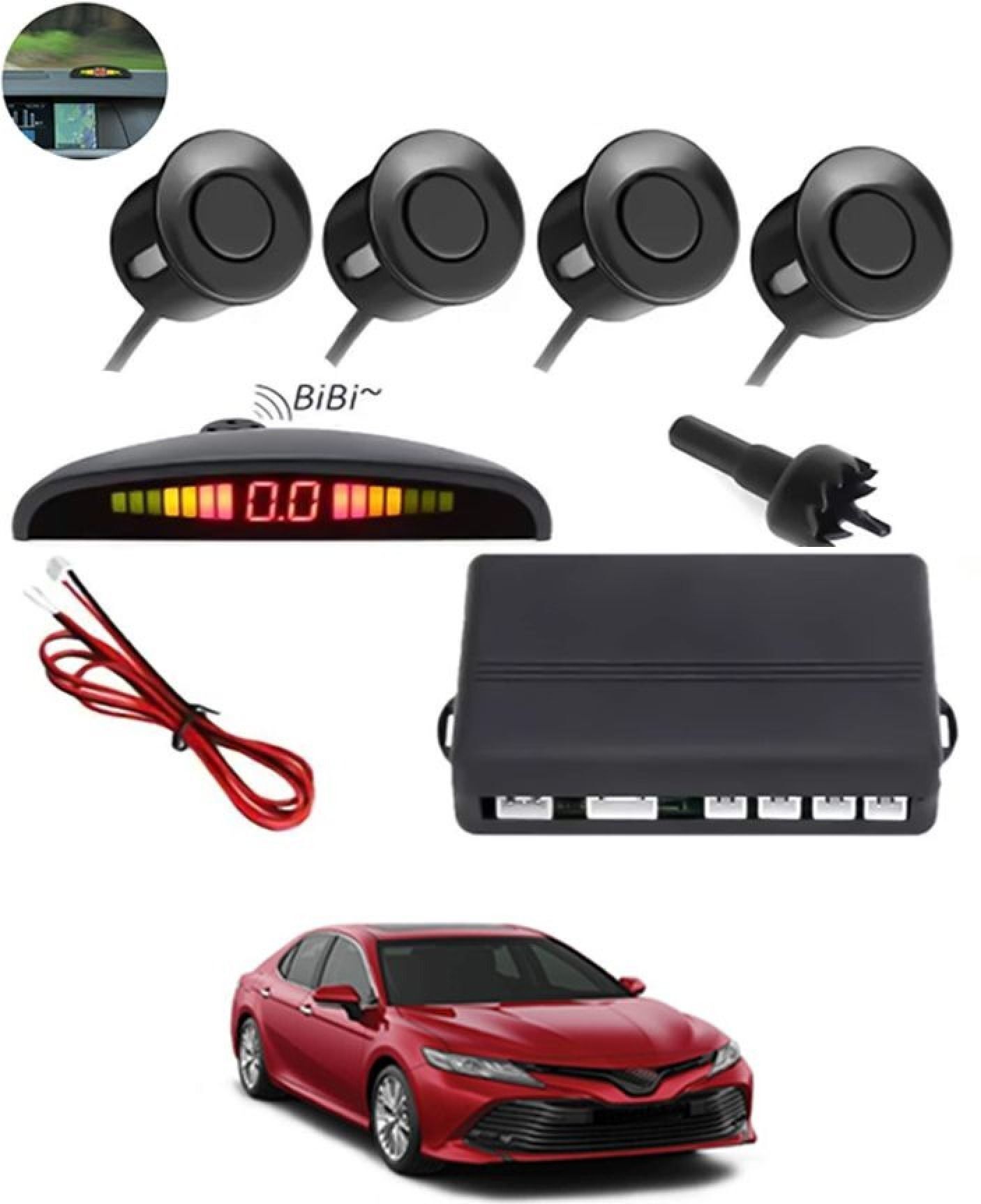 aarsh creation Universal 4 Black Reverse Parking Sensor-AF25B90 P_Universal 4 Black Reverse Parking Sensor-AF25B90 Parking Sensor-picture-28