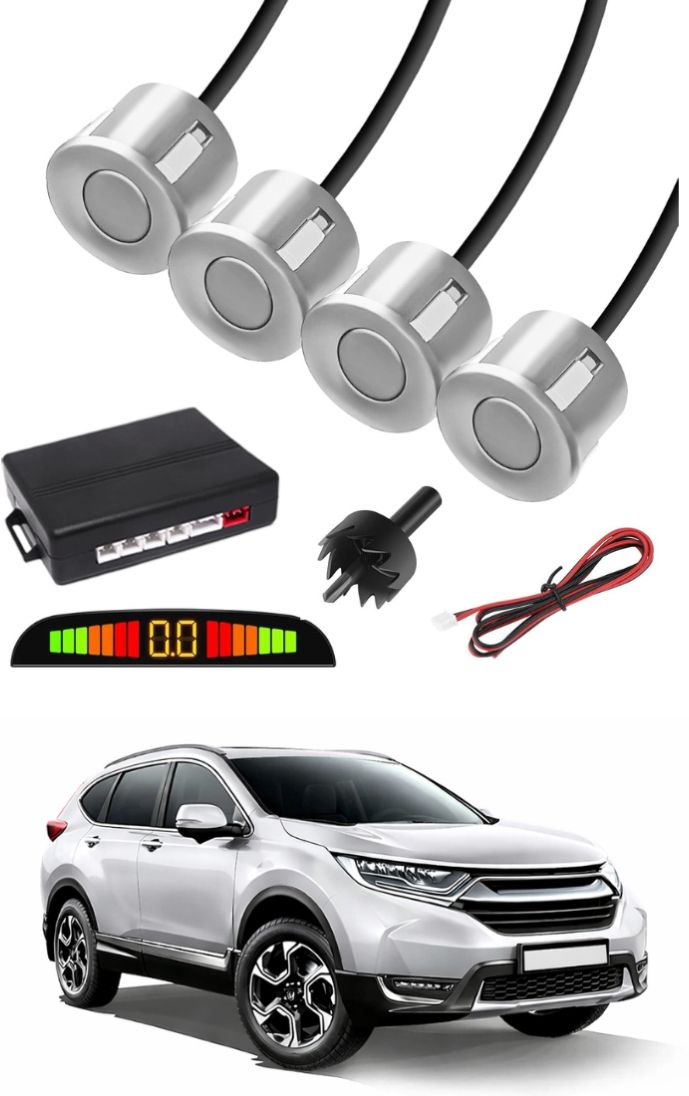 markoplus Silver Car Parking Sensor E109 Car Silver Parking Reverse Sensors For Honda CR-V Set of 4 Pcs Parking Sensor-picture-25