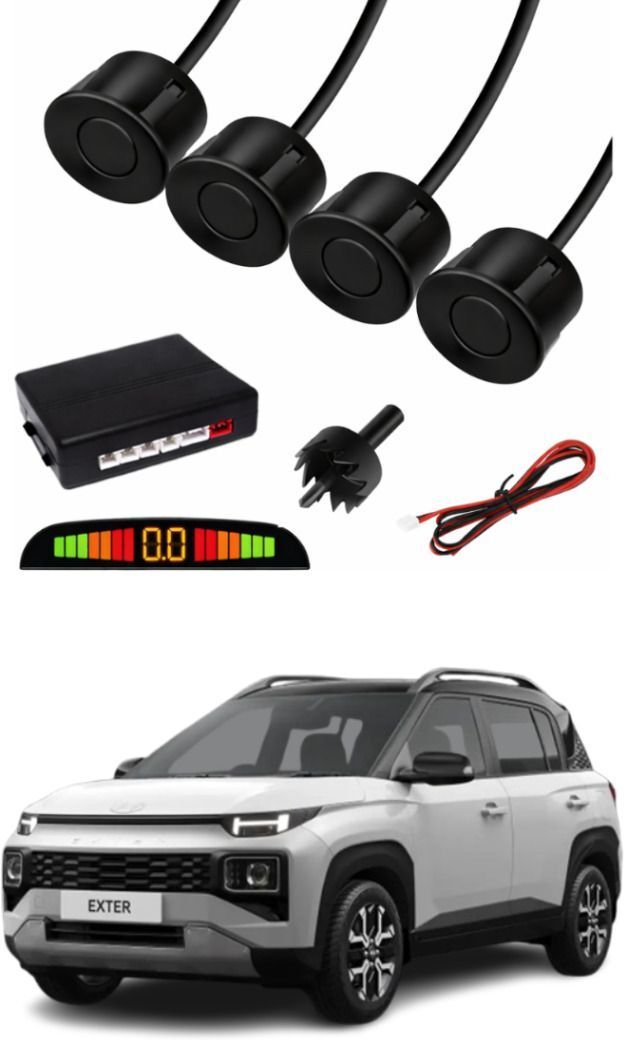 Black Car Parking Sensor E82 Premium Quality Car Black Parking Reverse Sensors For Hyundai Exter Set of 4 Pcs Parking Sensor-image-36
