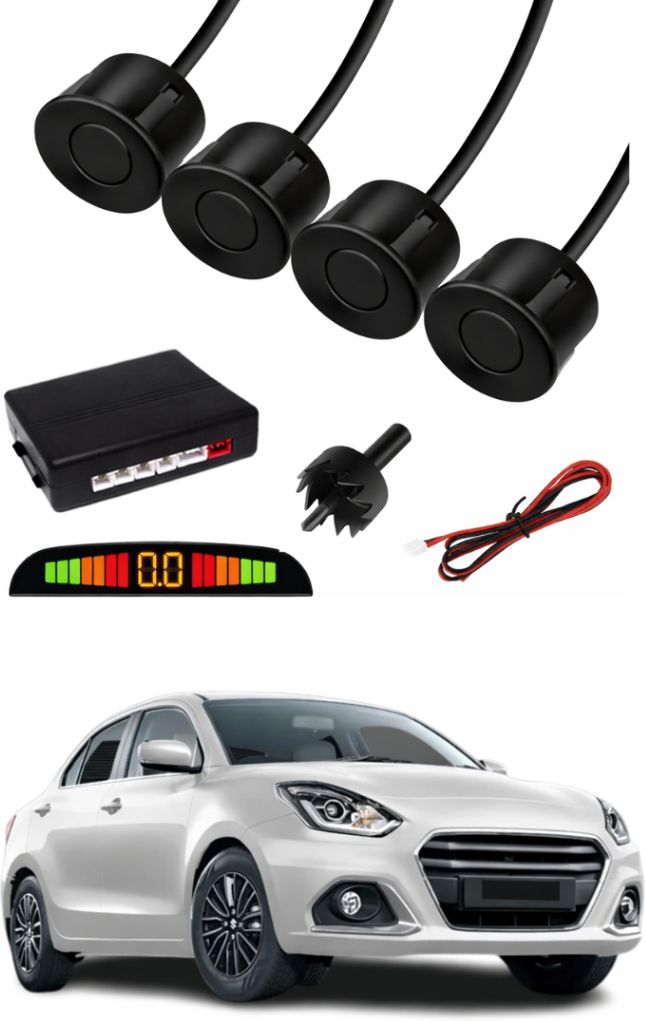 Black Car Parking Sensor F14 Car Black Parking Reverse Sensors For Maruti Suzuki Dzire Set of 4 Pcs Parking Sensor-image-4