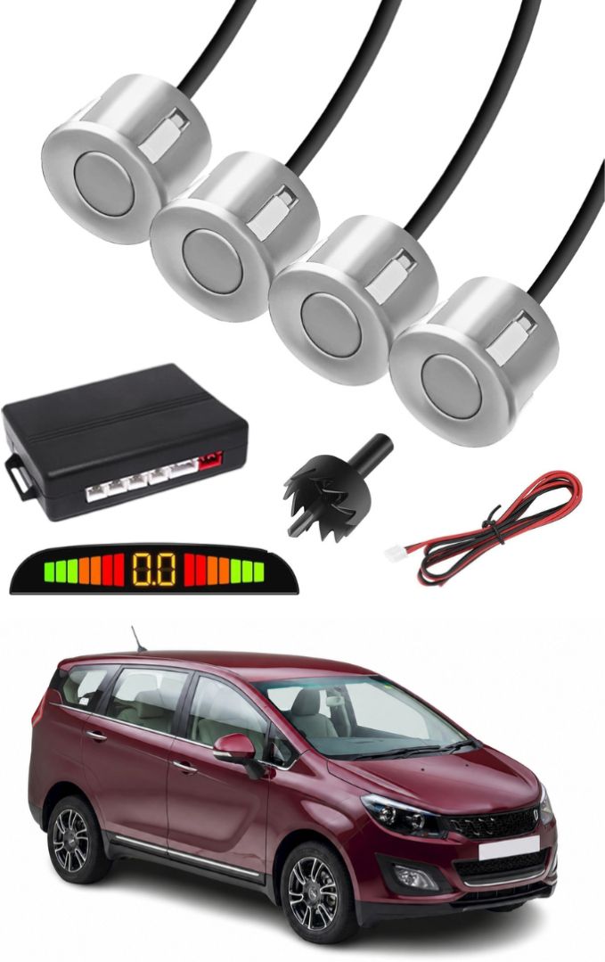 markoplus Silver Car Parking Sensor E30 Car Silver Parking Reverse Sensors For Mahindra Marazzo Set of 4 Pcs Parking Sensor-picture-27