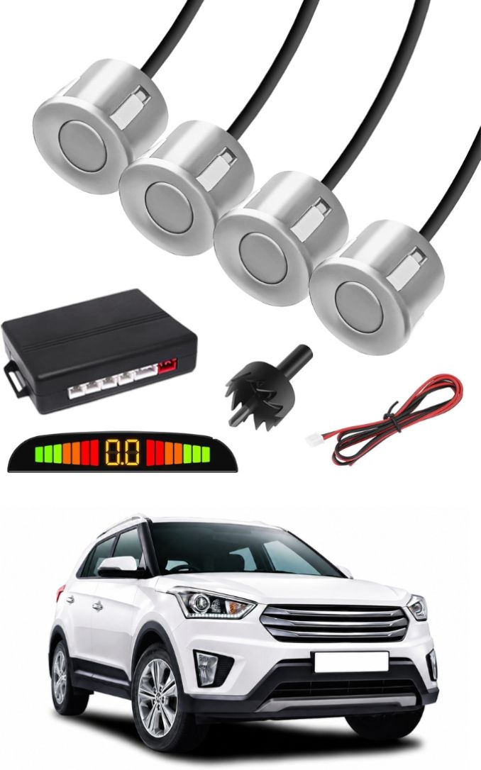 Silver Car Parking Sensor F06 Car Silver Parking Reverse Sensors For Hyundai Creta Set of 4 Pcs Parking Sensor-image-4