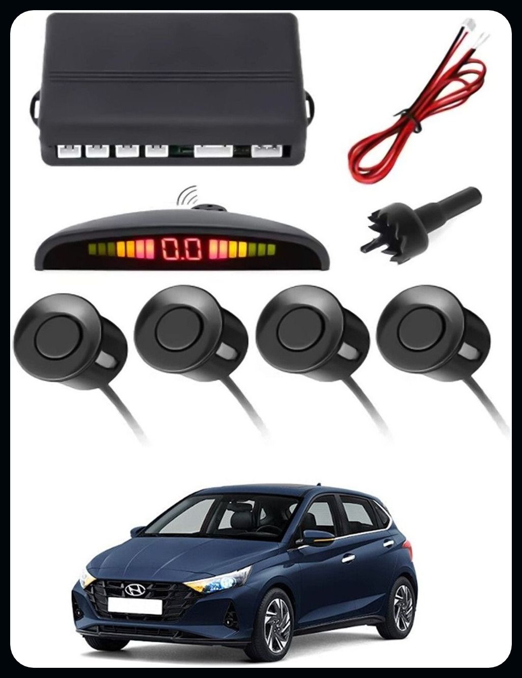 aarsh trading AK- 4 Black Reverse Parking SeAPor-AP25B113 S- 4 Black Reverse Parking Sensor-AP25B113 Parking Sensor-picture-18