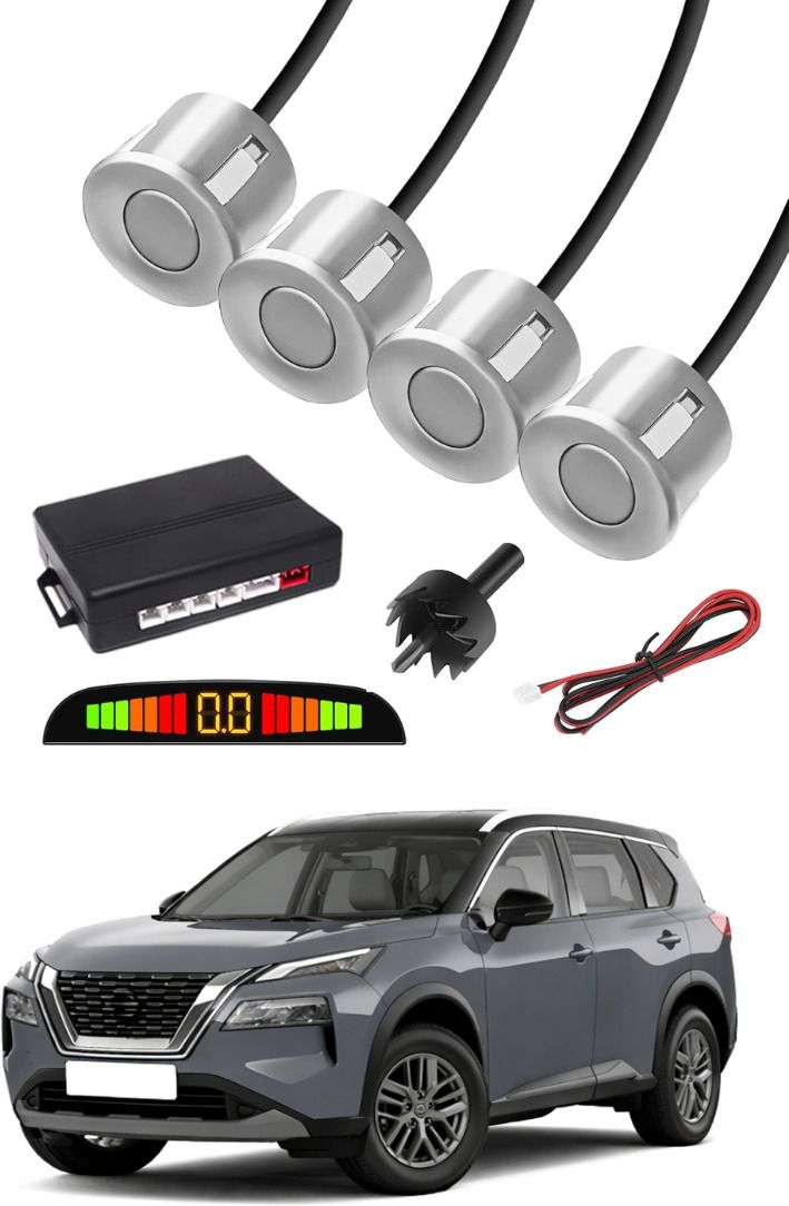 markoplus Silver Car Parking Sensor A31 Car Silver Parking Reverse Sensors For Nissan X-Trail Set of 4 Pcs Parking Sensor-picture-36