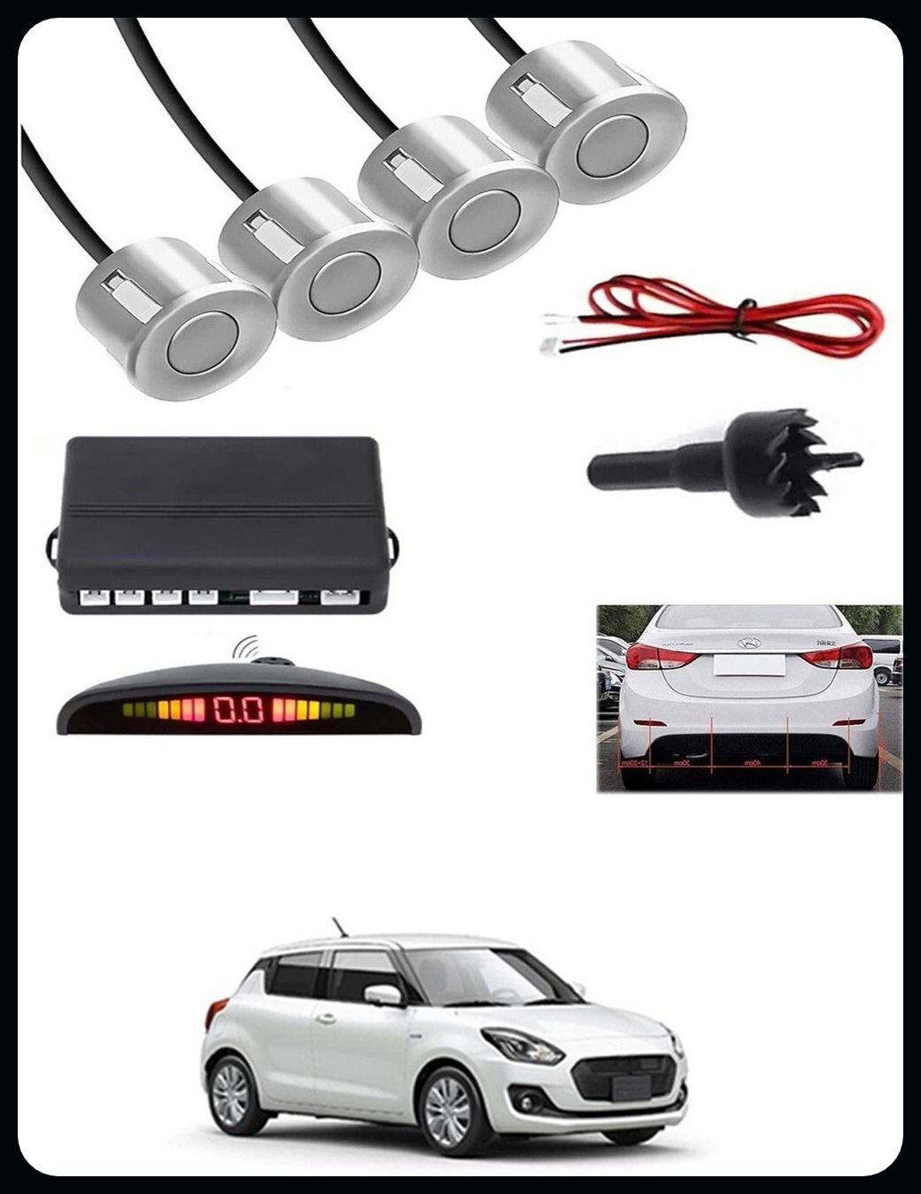 AK- 4 Silver Reverse Parking SeAPor-AP25B395 S- 4 Silver Reverse Parking Sensor-AP25B395 Parking Sensor-image-38