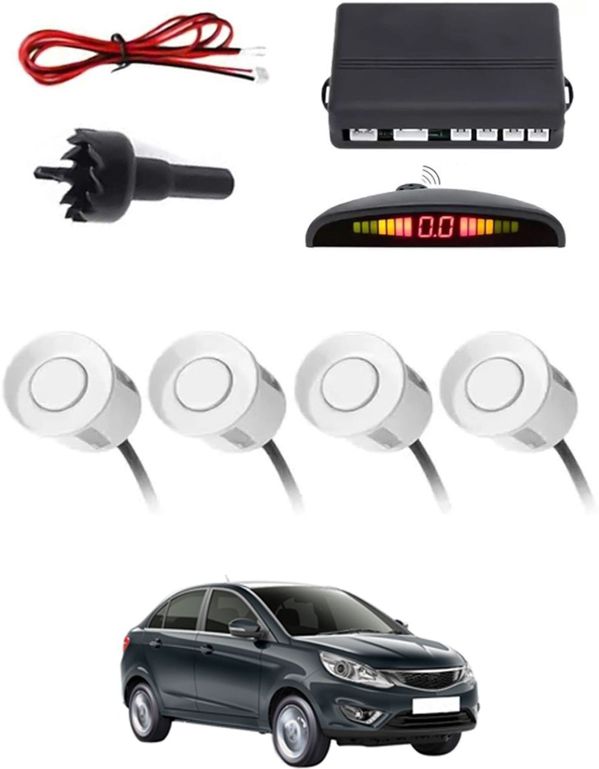 Universal 4 White Reverse Parking Sensor-AF25A768 Universal 4 White Reverse Parking Sensor-AF25A768 Parking Sensor-image-47
