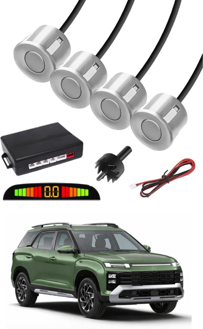 markoplus Silver Car Parking Sensor C53 Car Silver Parking Reverse Sensors For Hyundai Alcazar Set of 4 Pcs Parking Sensor-picture-38
