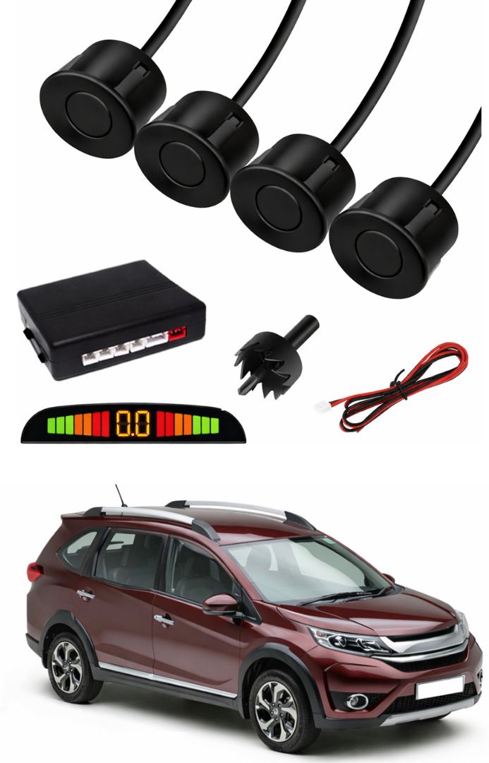 Black Car Parking Sensor A101 Car Black Parking Reverse Sensors For Honda BRV Set of 4 Pcs Parking Sensor-image-9