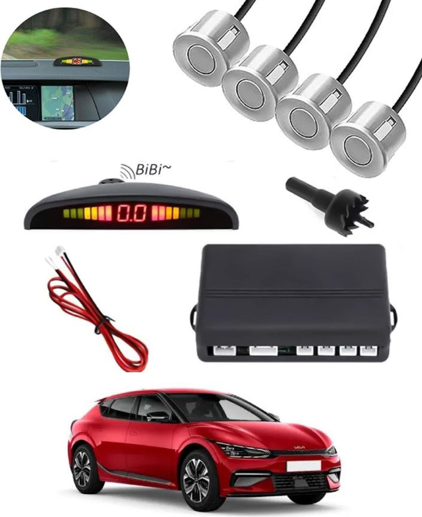 aarsh creations NW_Universal 4 Silver Reverse Parking Sensor-AF25N69 NP_Universal 4 Silver Reverse Parking Sensor-AF25N69 Parking Sensor-picture-14