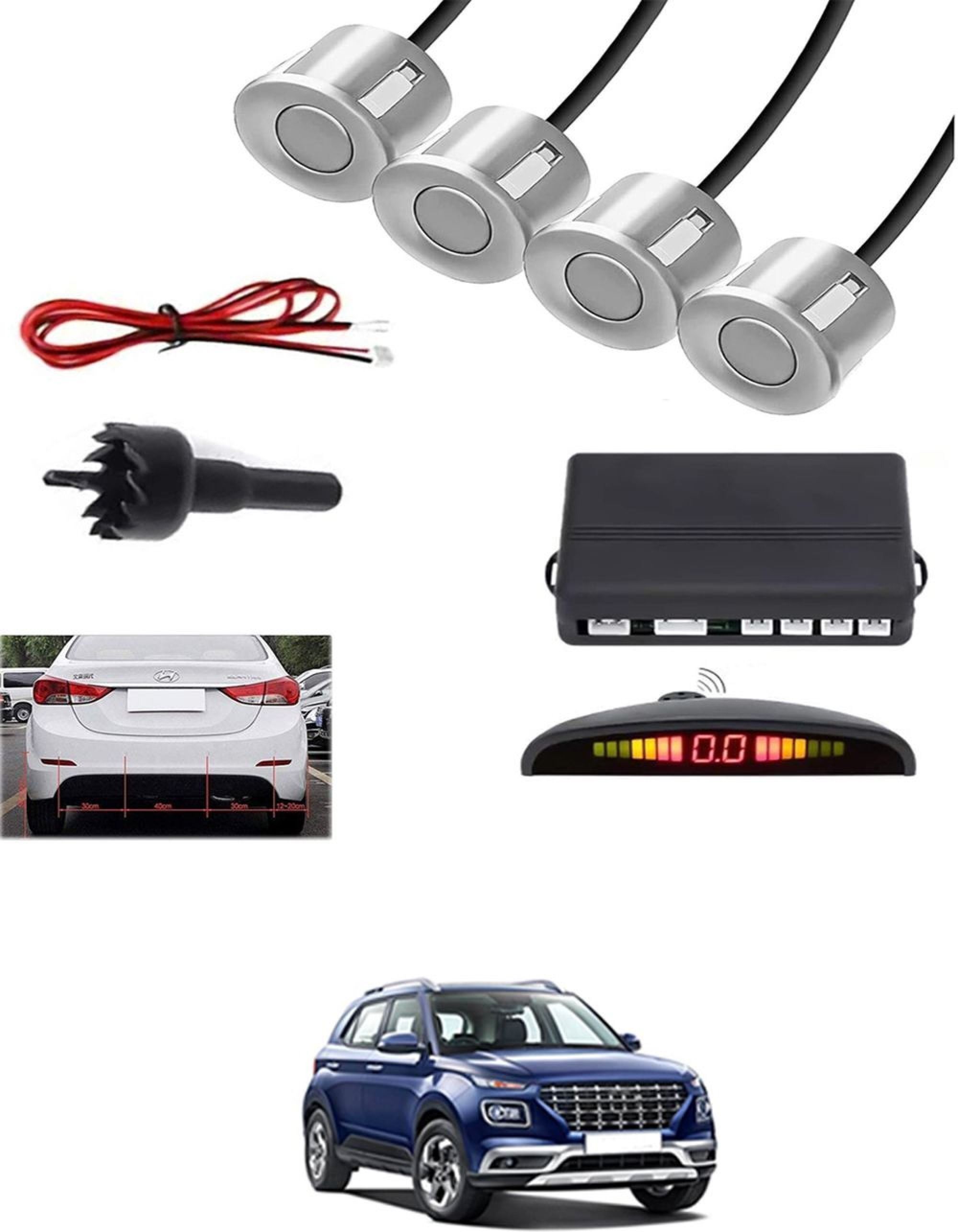 aarsh creations NW_Universal 4 Silver Reverse Parking Sensor-AF25A591 NP_Universal 4 Silver Reverse Parking Sensor-AF25A591 Parking Sensor-picture-13