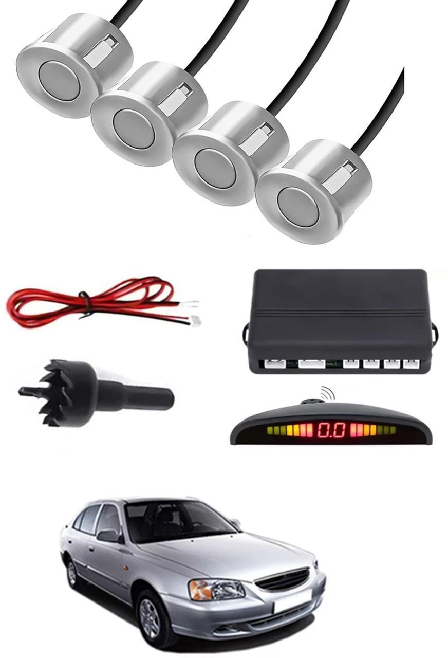 zplus Universal 4 Silver Reverse Parking Sensor With LED Display For Cars-03 Safety of Passengers/Car One Alarm Kit-1405 Parking Sensor-picture-24