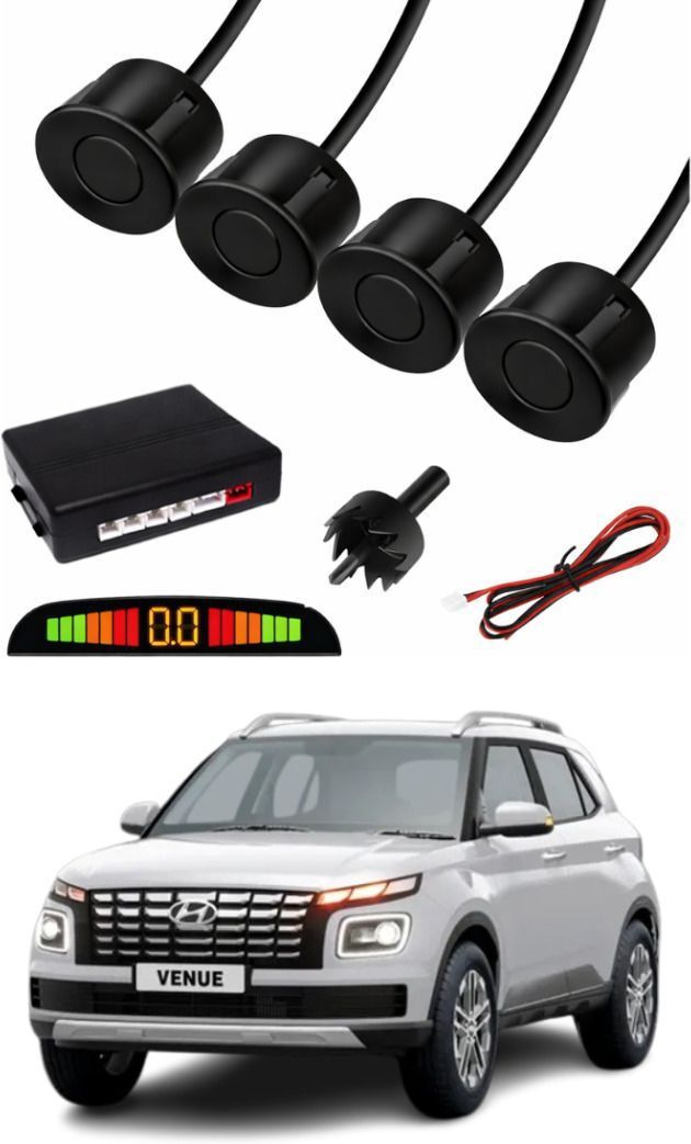 amsik Black Car Parking Sensor B11 Premium Quality Car Black Parking Reverse Sensors For Hyundai Venue Set of 4 Pcs Parking Sensor-picture-13
