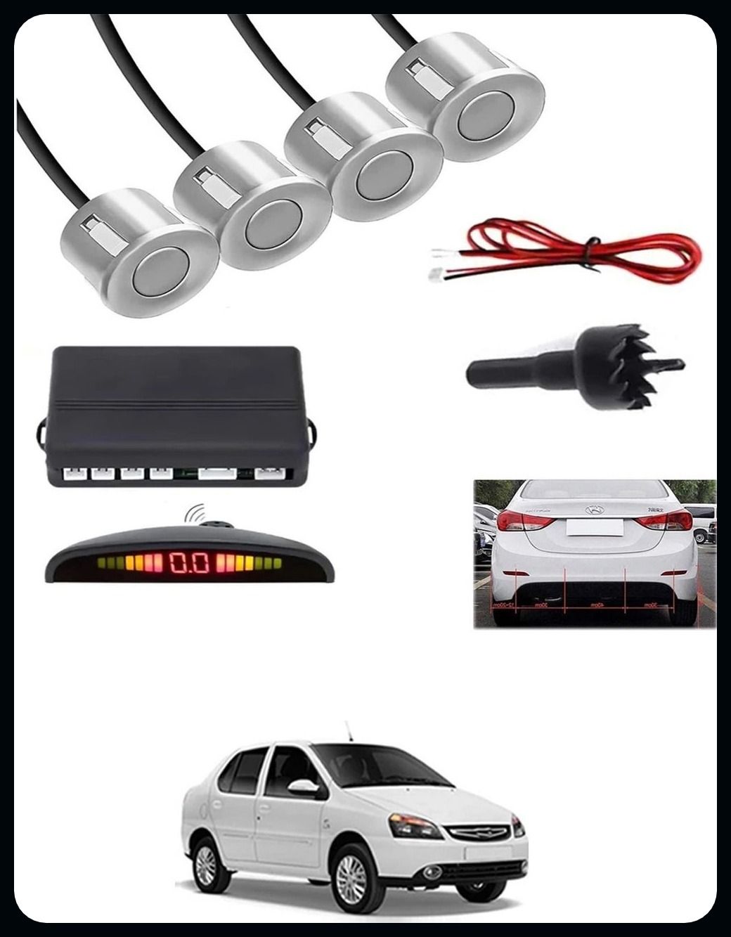 arsh stores NS- 4 Silver Reverse Parking Sensor-AP25B323 NS- 4 Silver Reverse Parking Sensor-AP25B323 Parking Sensor-picture-28