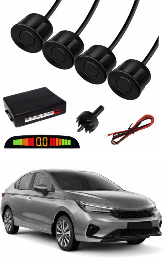 Black Car Parking Sensor F103 Car Black Parking Reverse Sensors For Honda City ZX Set of 4 Pcs Parking Sensor-image-18