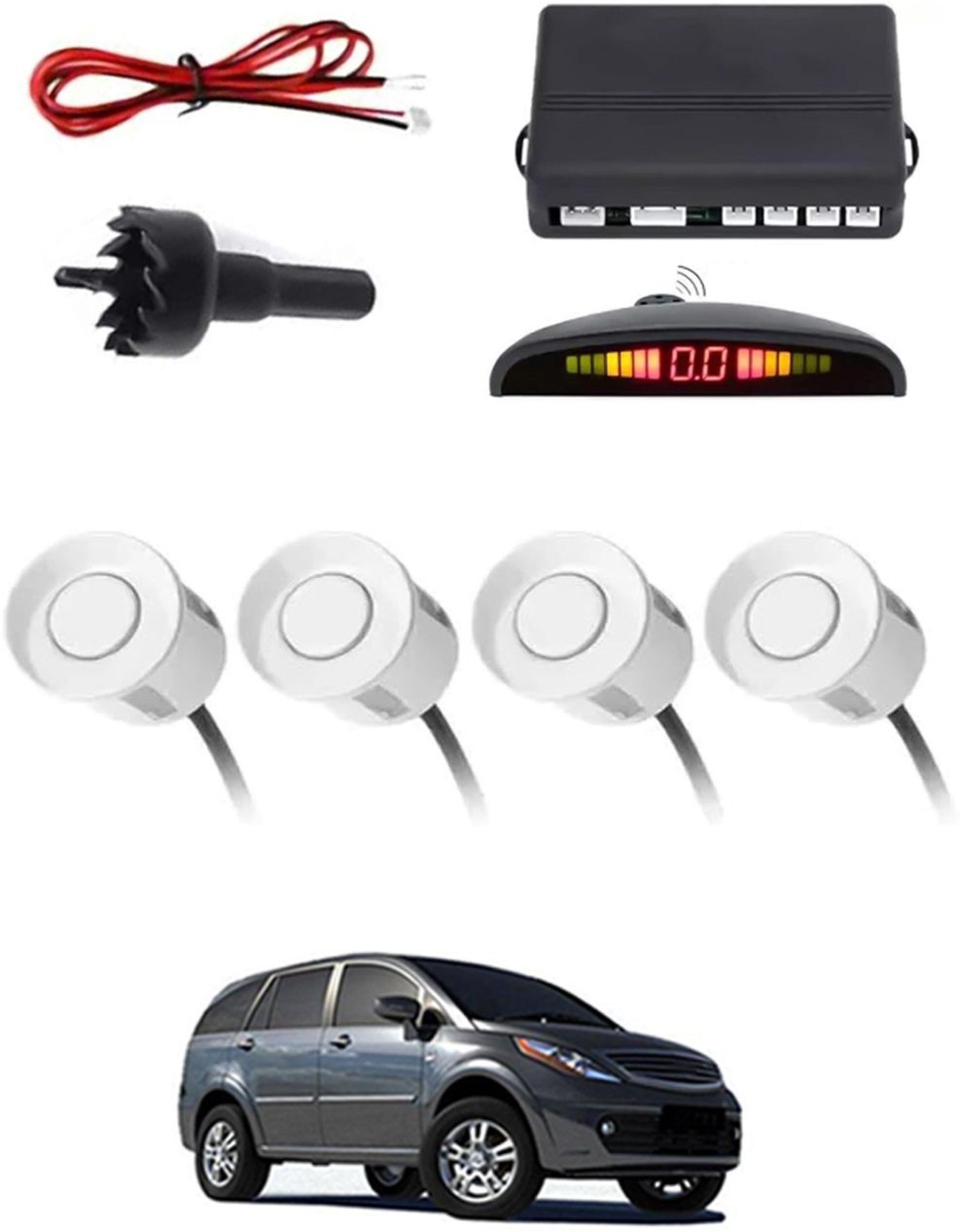 aarsh creation Universal 4 White Reverse Parking Sensor-AF25B76 P_Universal 4 White Reverse Parking Sensor-AF25B76 Parking Sensor-picture-39