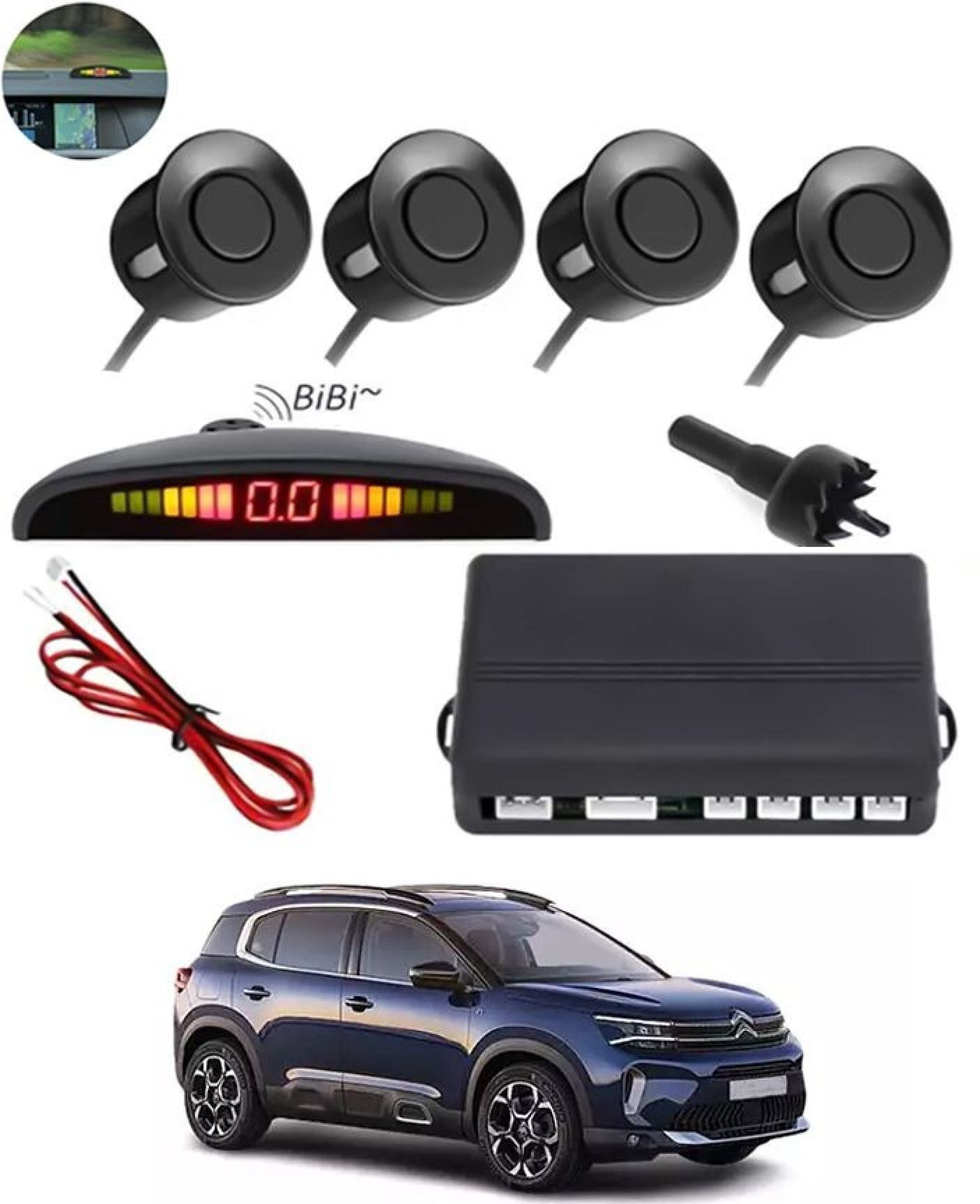 aarsh biker New-P_Universal 4 Black Reverse Parking Sensor-AF25B54 New-P_Universal 4 Black Reverse Parking Sensor-AF25B54 Parking Sensor-picture-28