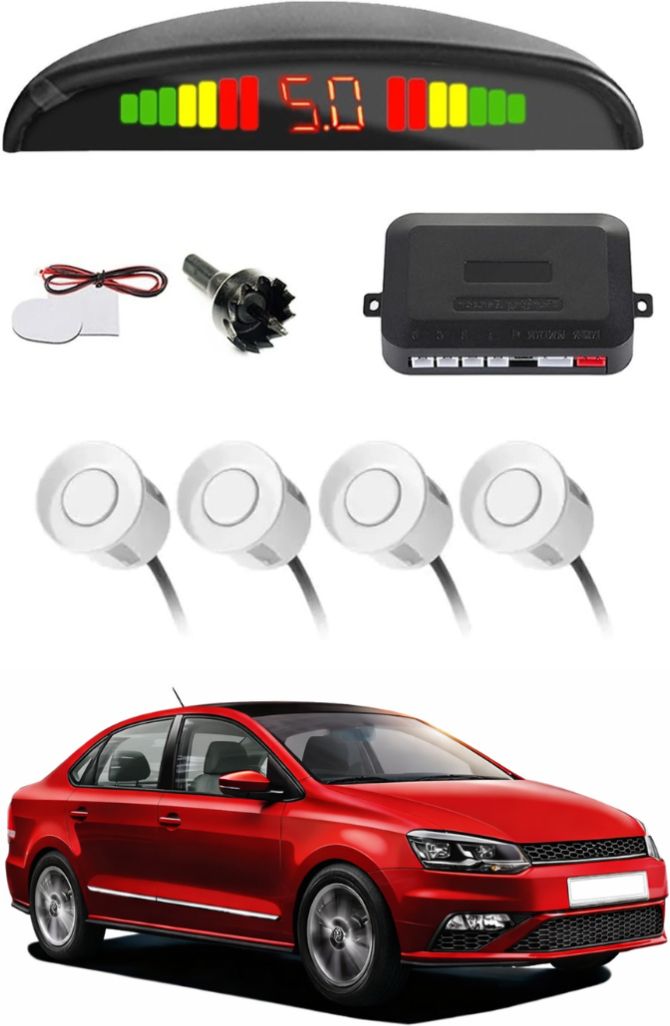 White Car Parking Sensor E158 Car White Parking Reverse Sensors For Volkswagen Vento Set of 4 Pcs Parking Sensor-image-15