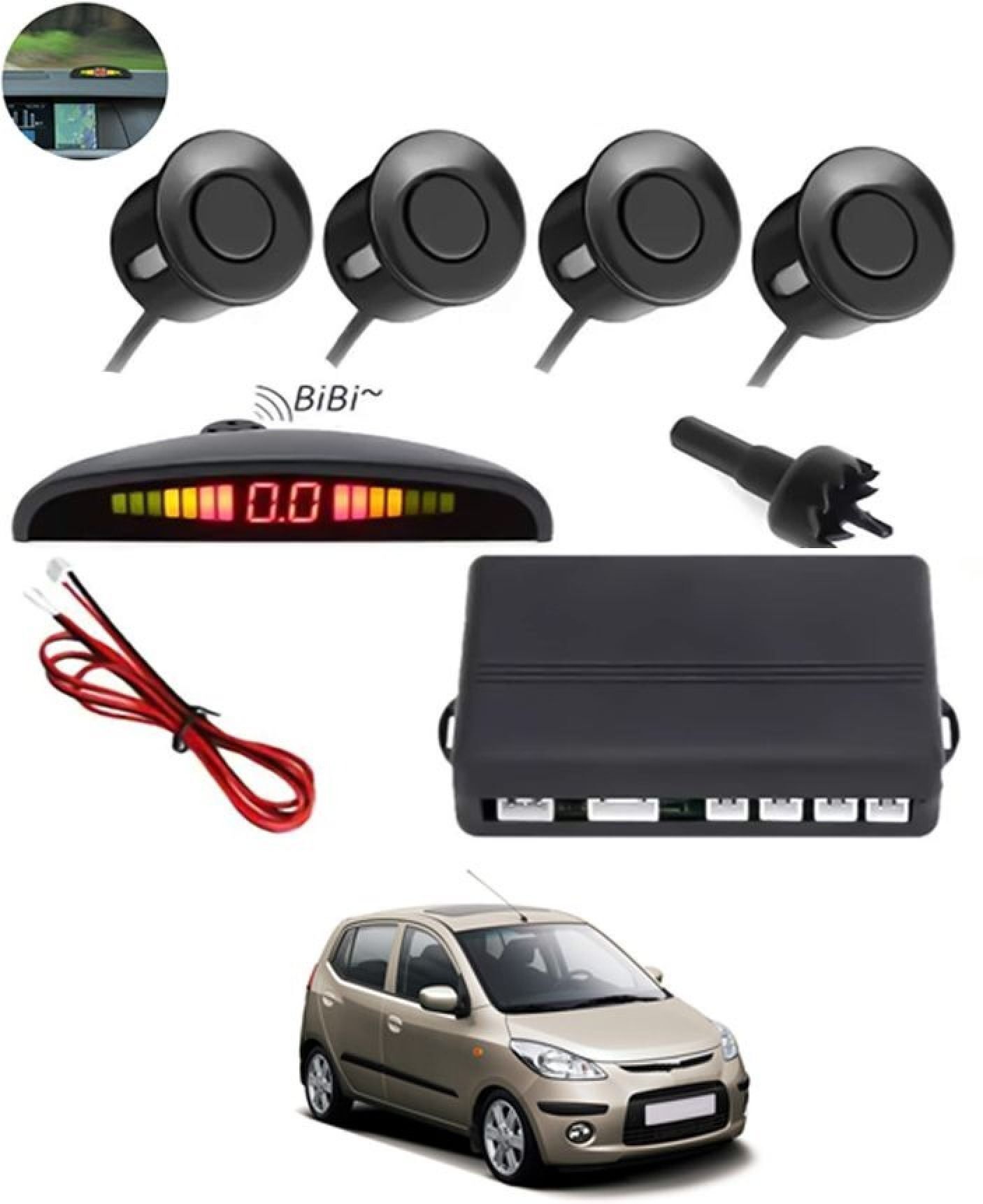 aarsh creation Universal 4 Black Reverse Parking Sensor-AF25A713 P_Universal 4 Black Reverse Parking Sensor-AF25A713 Parking Sensor-picture-31