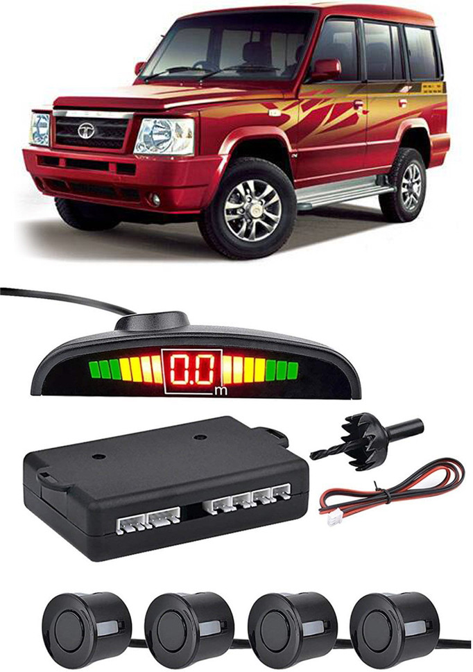 autotiger AB545 Black Car Reverse Parking Sensor with LED Display 4 Sensor A545 Parking Sensor image 1