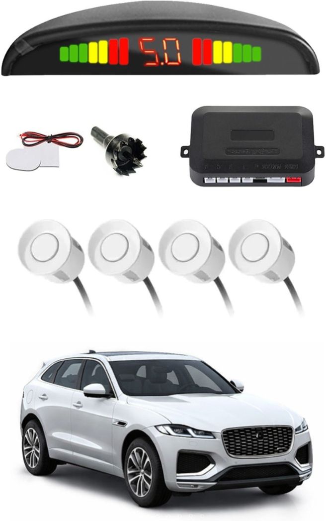 White Car Parking Sensor E122 Car White Parking Reverse Sensors For Jaguar F-Pace Set of 4 Pcs Parking Sensor-image-8