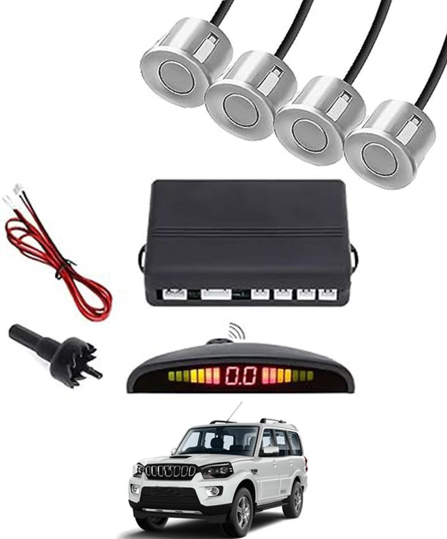 aarsh bikers New-P_Universal 4 Silver Reverse Parking Sensor-AF25A44 New-P_Universal 4 Silver Reverse Parking Sensor-AF25A44 Parking Sensor-picture-13