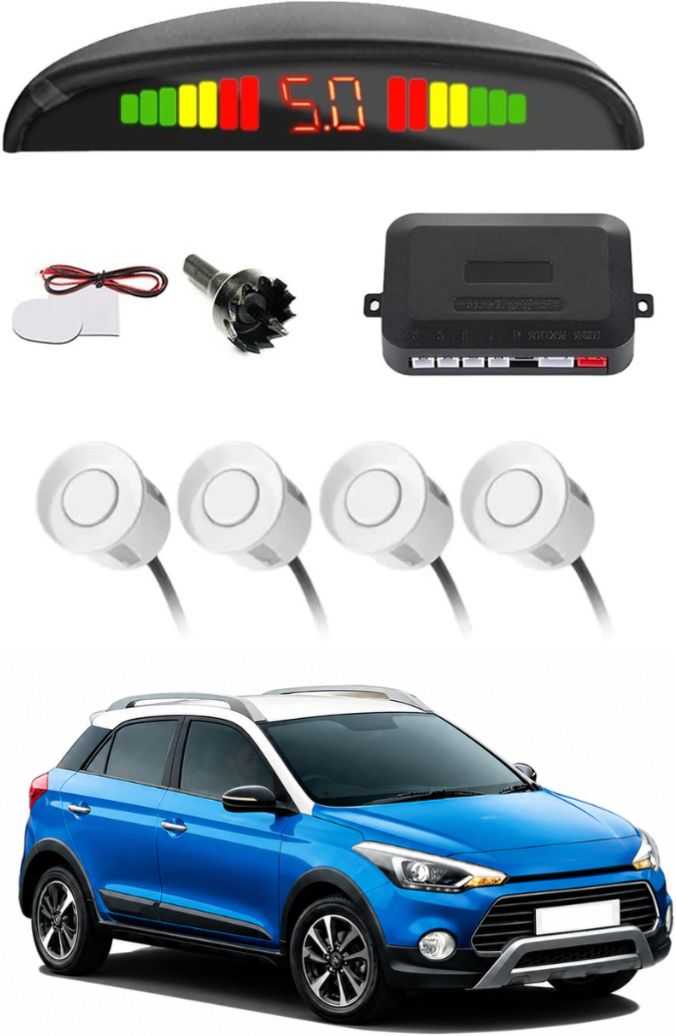 White Car Parking Sensor D130 Car White Parking Reverse Sensors For Hyundai i20 Active Set of 4 Pcs Parking Sensor-image-5