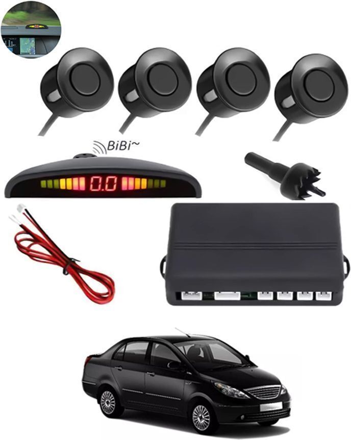 Universal Car Reverse Parking Black Sensor With Led Display ,Buzzer 181 4Parking Sensor Increased Safety For Passengers Black For Manza Parking Sensor-image-13