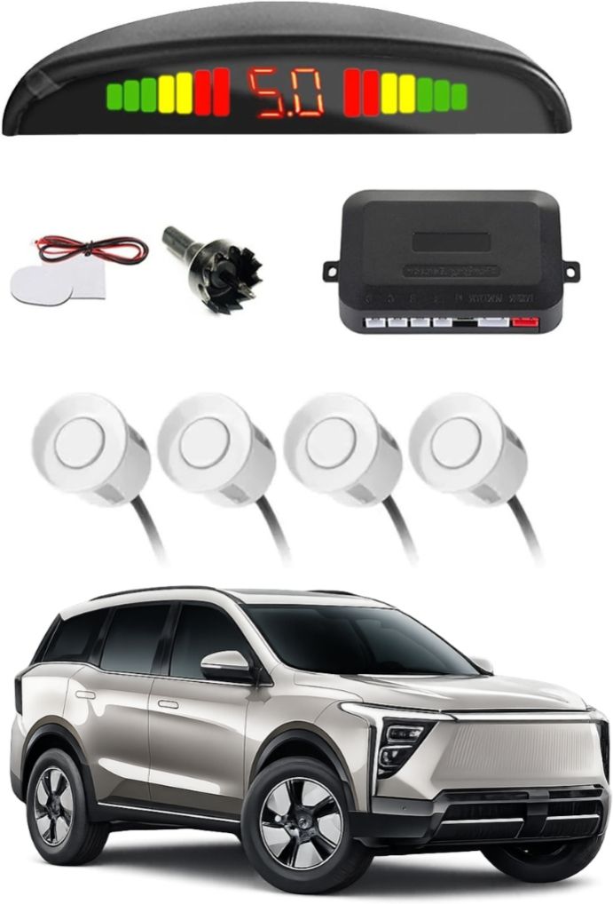 White Car Parking Sensor B173 Car White Parking Reverse Sensors For Mahindra XEV 9S Set of 4 Pcs Parking Sensor-image-47