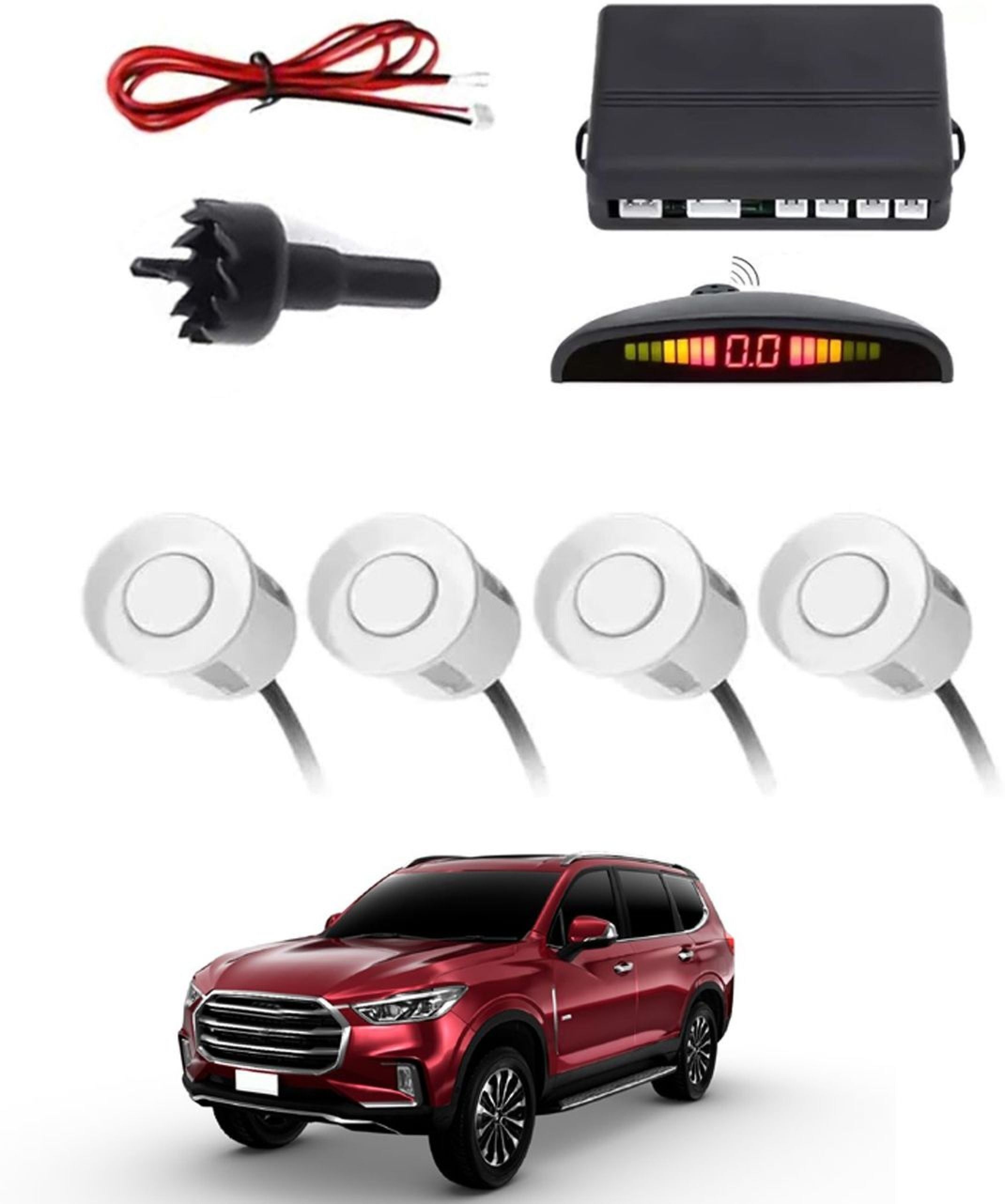 Universal 4 White Reverse Parking Sensor-AF25A161 Universal 4 White Reverse Parking Sensor-AF25A161 Parking Sensor-image-33