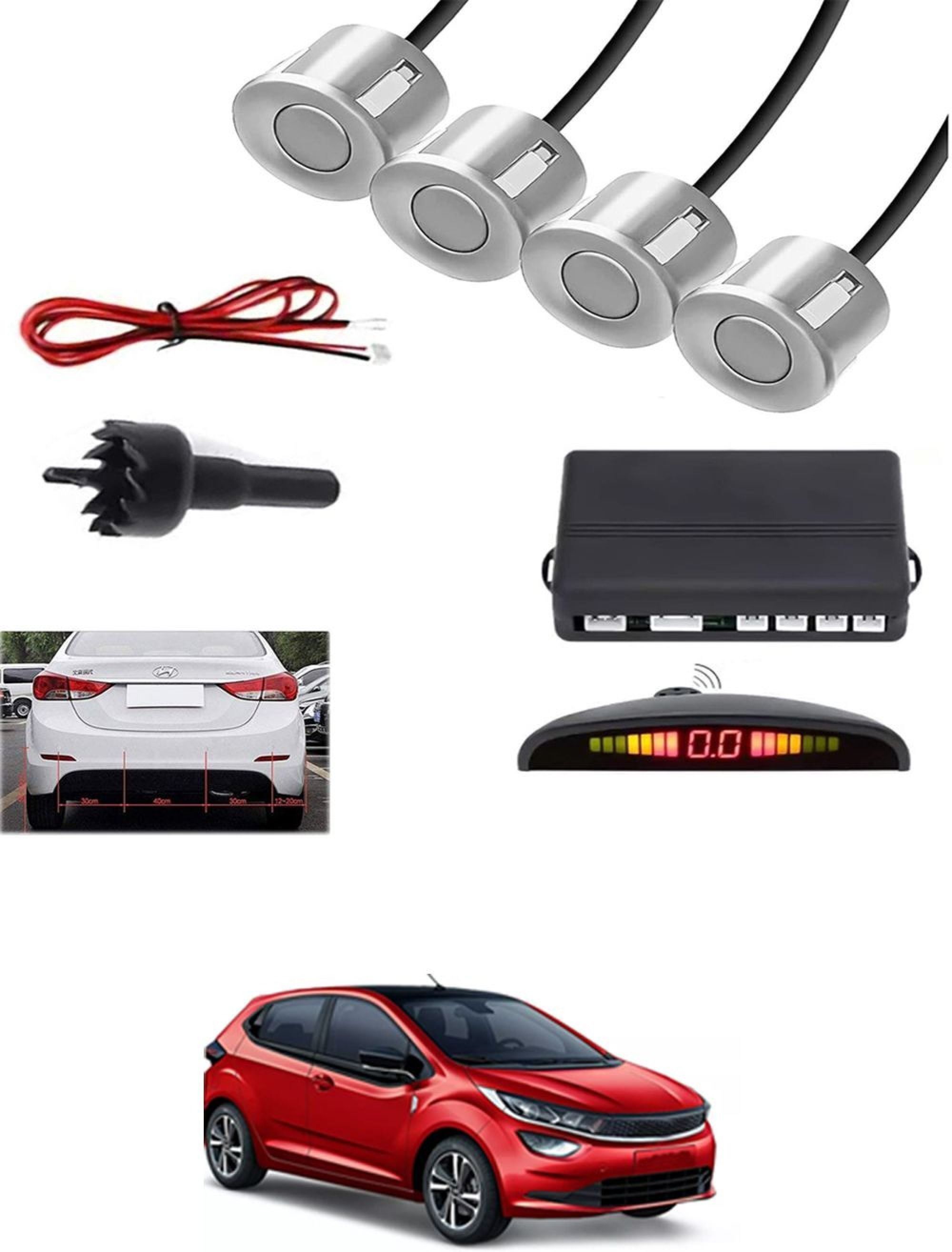 aarsh creations NW_Universal 4 Silver Reverse Parking Sensor-AF25B132 NP_Universal 4 Silver Reverse Parking Sensor-AF25B132 Parking Sensor-picture-22
