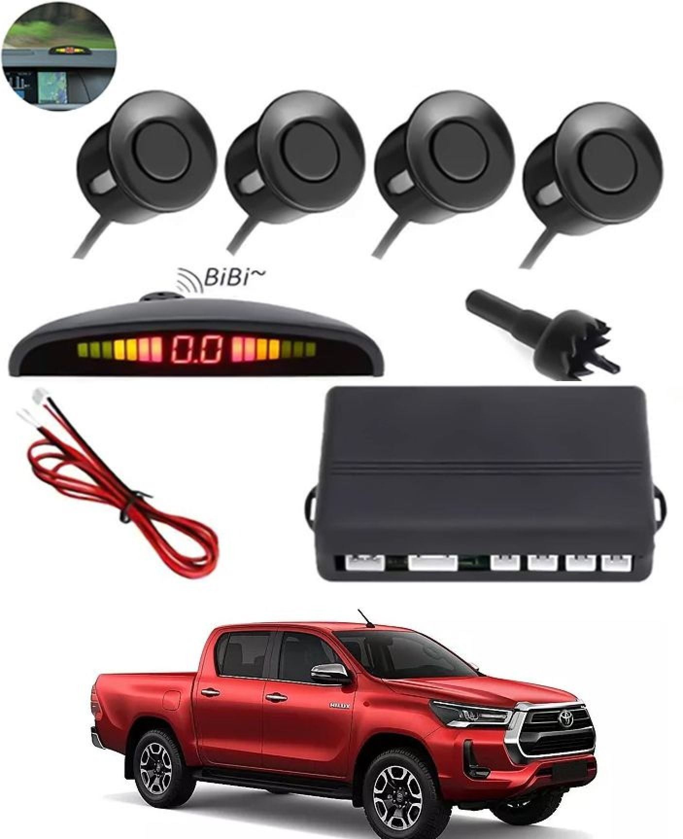 aarsh store Universal 4 Black Reverse Parking Sensor-AF25A56 Universal 4 Black Reverse Parking Sensor-AF25A56 Parking Sensor-picture-19