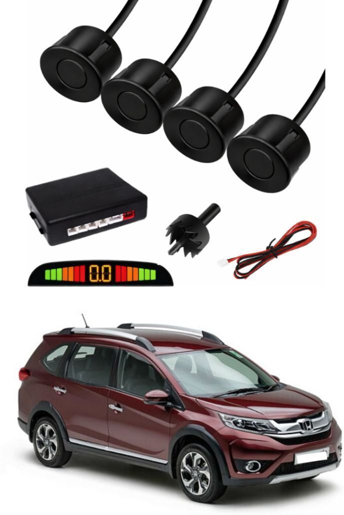 tcstore Black Car Parking Sensor A101 Premium Quality Car Black Parking Reverse Sensors For Honda BRV Set of 4 Pcs Parking Sensor-picture-30