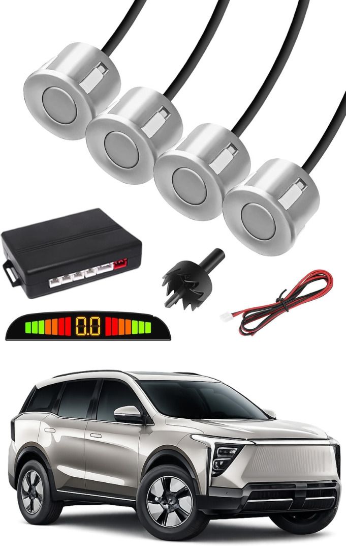 Silver Car Parking Sensor A173 Car Silver Parking Reverse Sensors For Mahindra XEV 9S Set of 4 Pcs Parking Sensor-image-20