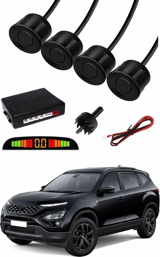Black Car Parking Sensor A71 Car Black Parking Reverse Sensors For Tata Safari Set of 4 Pcs Parking Sensor-image-3