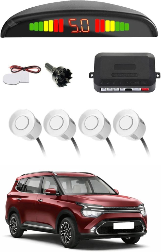 White Car Parking Sensor C12 Car White Parking Reverse Sensors For Kia Carens Set of 4 Pcs Parking Sensor-image-6