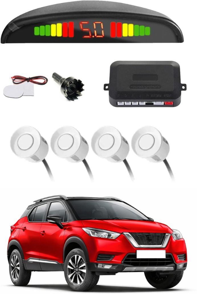 White Car Parking Sensor B145 Car White Parking Reverse Sensors For Nissan Kicks Set of 4 Pcs Parking Sensor-image-10
