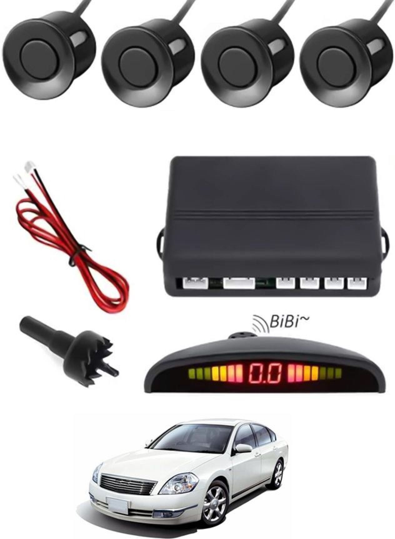 aarsh bikers New-P_Universal 4 Black Reverse Parking Sensor-AF25N379 New-P_Universal 4 Black Reverse Parking Sensor-AF25N379 Parking Sensor-picture-11
