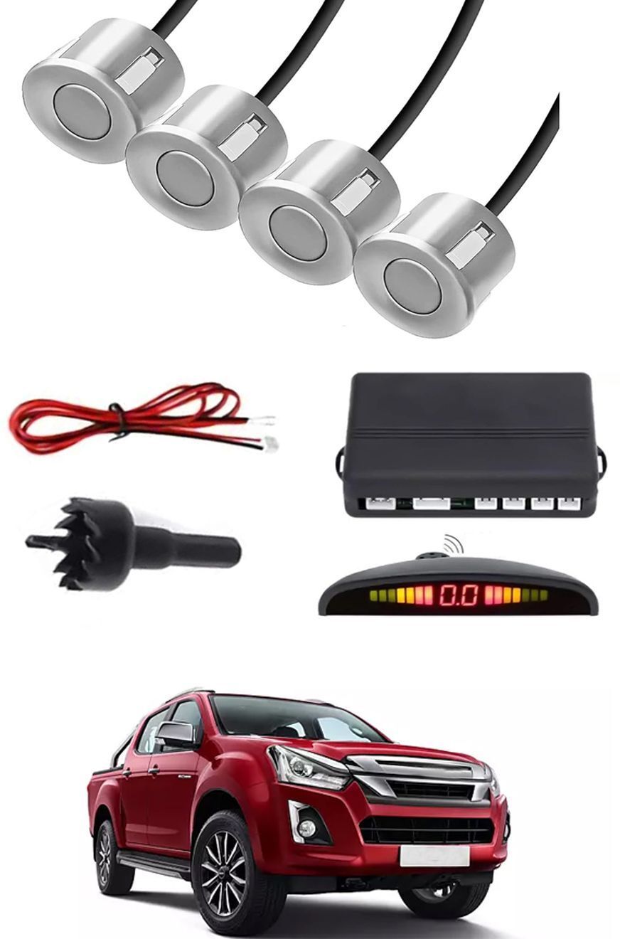Universal 4 Silver Reverse Parking Sensor With LED Display For Cars-286 Safety of Passengers/Car One Alarm Kit-1432 Parking Sensor-image-43