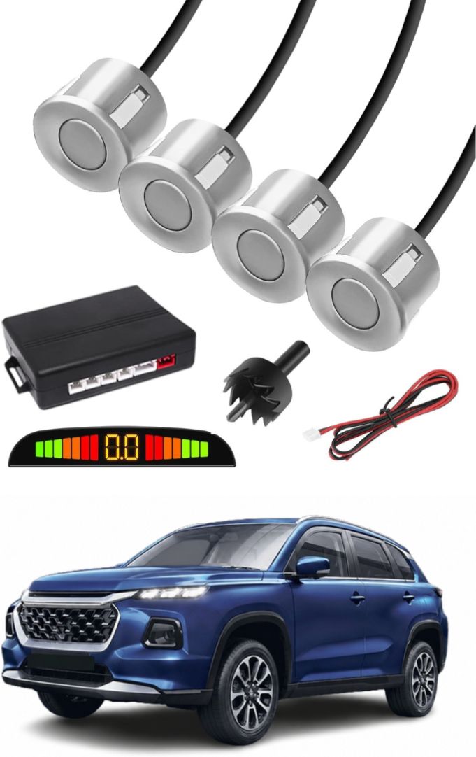 Silver Car Parking Sensor D10 Car Silver Parking Reverse Sensors For Maruti Suzuki Grand Viatara Set of 4 Pcs Parking Sensor-image-36