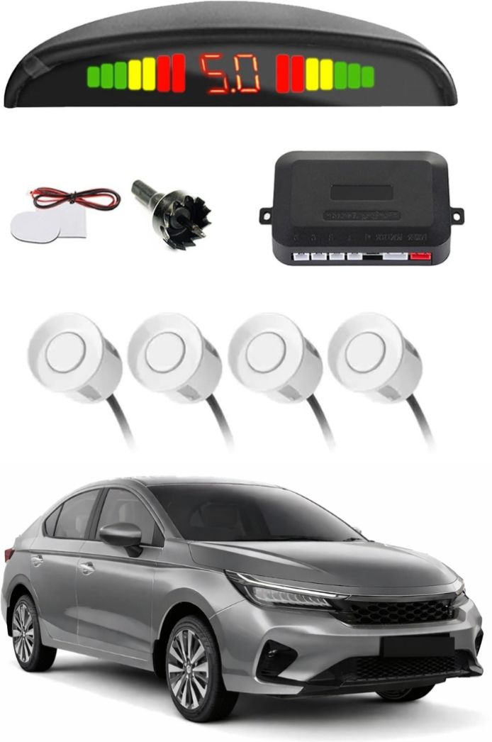 White Car Parking Sensor F103 Car White Parking Reverse Sensors For Honda City ZX Set of 4 Pcs Parking Sensor-image-34