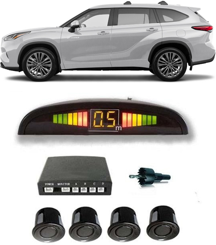 bluedrum PKNB1846 Black Car Reverse Parking Sensor with LED Display 4 Sensor PKNB1846 Parking Sensor image 1