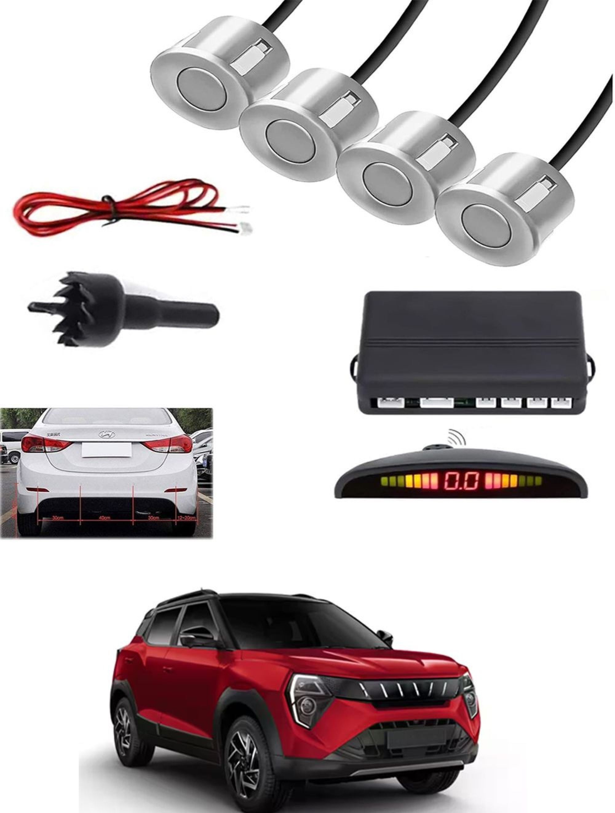 aarsh creations NW_Universal 4 Silver Reverse Parking Sensor-AF25N235 NP_Universal 4 Silver Reverse Parking Sensor-AF25N235 Parking Sensor-picture-24