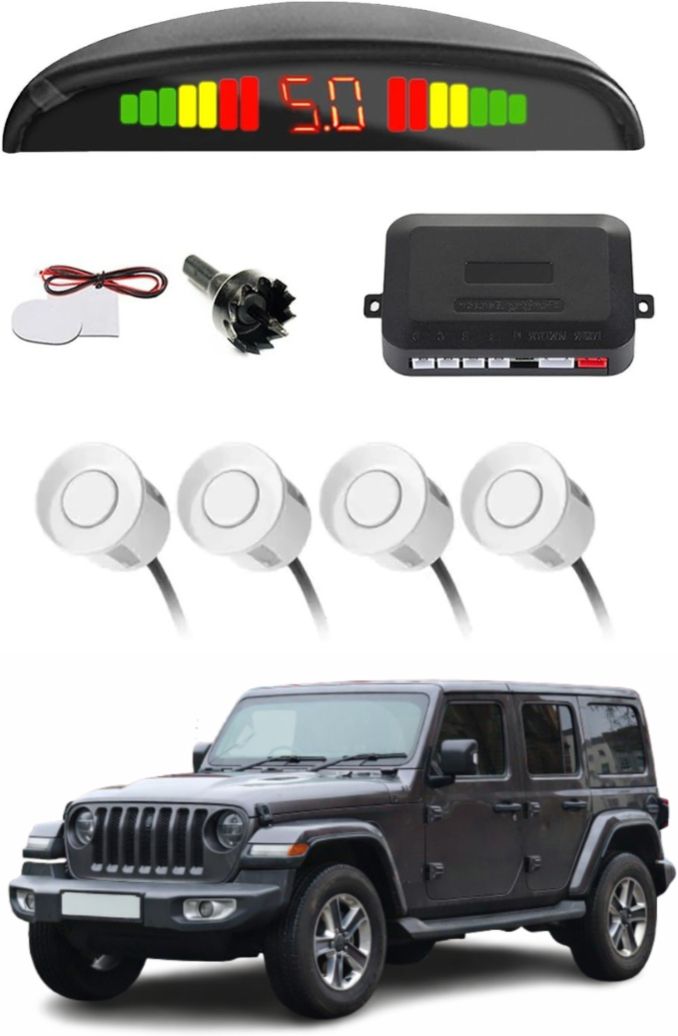 White Car Parking Sensor B43 Car White Parking Reverse Sensors For Jeep Wrangler Set of 4 Pcs Parking Sensor-image-21